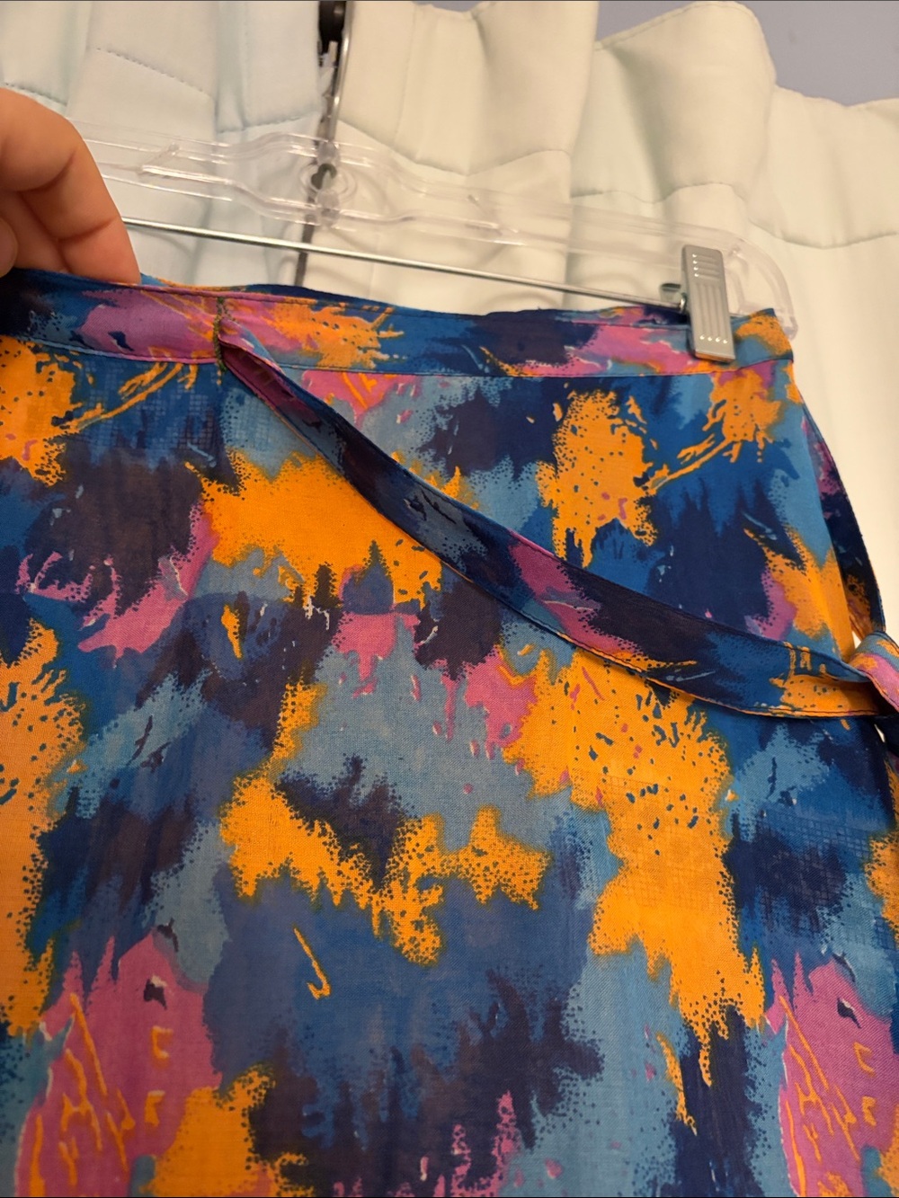 Women’s Reversible Wrap A-Line Skirt in Multi-Color Print - Picture 3 of 8
